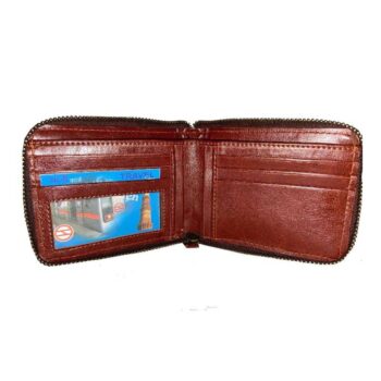 Men's Zipper Leather Wallet