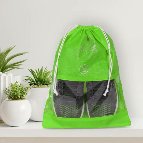 Non Woven Fabric Travelling Shoe Organising Bag with Transparent Window