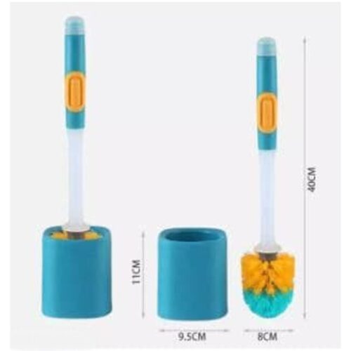 Portable Automatic Spray Toilet Brush with Long Handle1