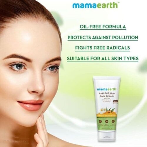 Mamaearth Anti-Pollution Daily Face Cream for Dry & Oily Skin with Turmeric & Pollustop For a Bright Glowing Skin 80ml