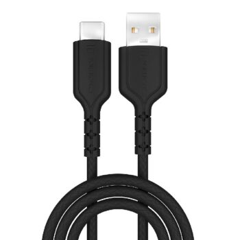 Portronics POR-656 Konnect Core 1M Type C Cable with Charge & Sync Function (Black)