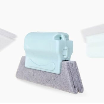 Sliding Window Slot Track Groove Dust Cleaner Remover Brush Tool Sponge Wet and Dry Brush for All Corners Edges and Gaps