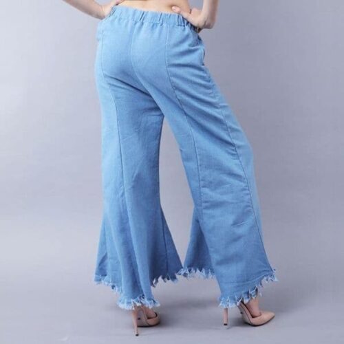 Womens Denim Solid Bell Bottom Jeans7