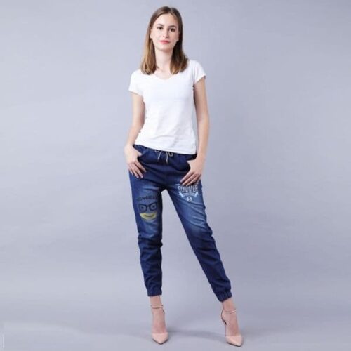 Womens Graphic Print Denim Jeans18