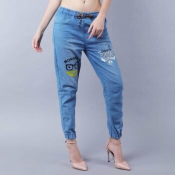Women's Graphic Print Denim Jeans