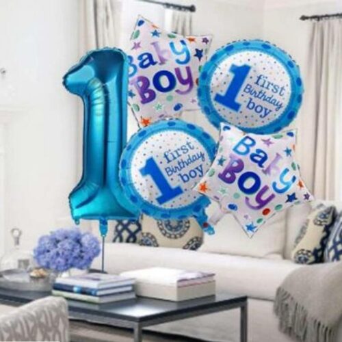 Blooms Mall Pack of 5 Piece Baby Boy Birthday Set