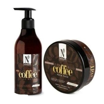 NutriGlow Natural's Combo of Raw Irish Organic Coffee Face Pack and Face Wash, No Paraben