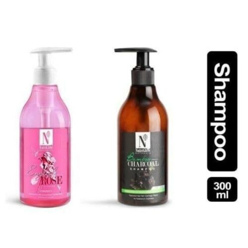 Nutriglow Rose & Charcoal Shampoo for Hair (Combo Pack)
