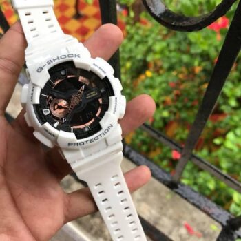 Casio Men's Silicon Watch - WR20BAR Casio GShock Protection Watch (White)