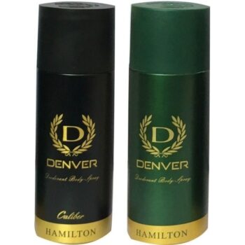 Denver 1 CALIBER & 1 HAMILTON (PACK OF 2) Deodorant Spray - For Men & Women (165 ml, Pack of 2)
