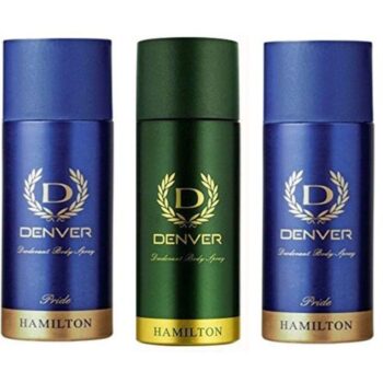 Denver 2 Pride + 1 Hamilton Deodorant Body Spray Deodorant Spray - For Men (600 ml, Pack of 3)