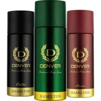 Denver CALIBER, HAMILTON, HOUNER Deodorant Spray - For Men (495 ml, Pack of 3)