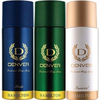 Denver COMBO PACK (Pride, Hamilton, Imperial) Deodorant Spray - For Men & Women (165 ml, Pack of 3)