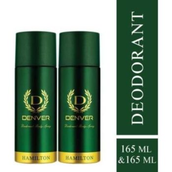 Denver HAMILTON - 165ml each - HA*02 Deodorant Spray - For Men (330 ml, Pack of 2)