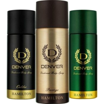 Denver Hamilton, Prestige and Caliber Combo Deodorant Spray - For Men (495 ml, Pack of 3)