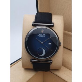 Men's Unique & Trendy Leather Strap Rolex Watch