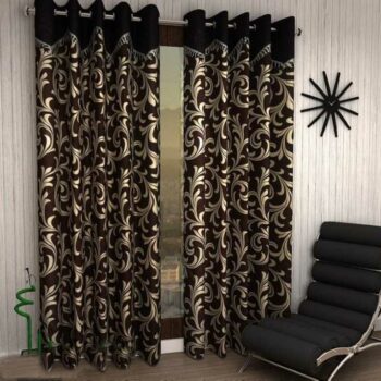 Polyester Floral Print Curtain (5ft, 6ft, 7ft, 9ft)