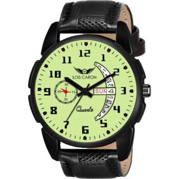 Posh Lois Caron Men's Analog Watch - Synthetic Leather Watch