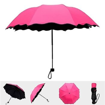 Double Layer Inverted Colorful Umbrella Magic Umbrella Changing Secret Blossoms Occur with Water Magic Print 3 Fold Umbrella