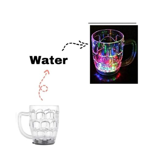Magic Cup - Rainbow Color Magic Cup LED Flashing 7 Color Changing Light - Pour Water or Tea in The Mug, Lighting Cup, Easy Battery Replace Glass (250 ml) (Pack of 1)