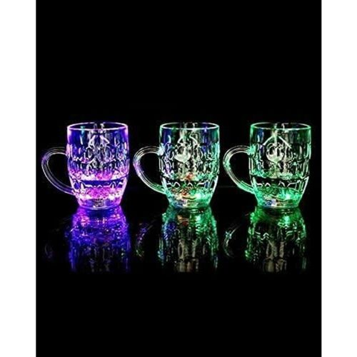 Magic Cup - Rainbow Color Magic Cup LED Flashing 7 Color Changing Light - Pour Water or Tea in The Mug, Lighting Cup, Easy Battery Replace Glass (250 ml) (Pack of 1)