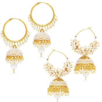 Sukhi Jewels Unique Pearls Earring Buy 1 Get 1 Free