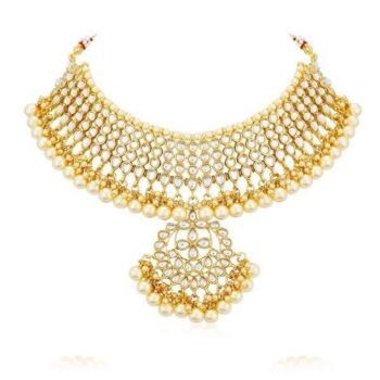 Sukkhi Eye Catching Kundan & Pearls Jewellery Set