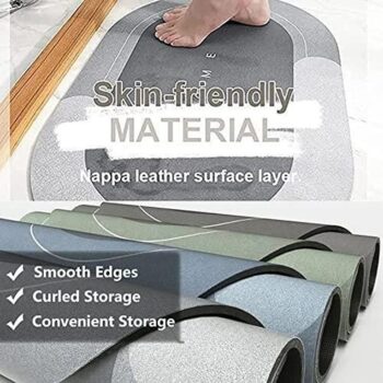 Water Absorbing Anti Slip Floor Mat, Bath Mat Cushion Mat Super Absorbent Soft Carpet, Quick Dry Dirt Barrier