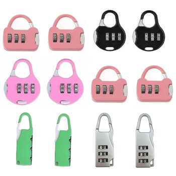 3 Digit Metal Resettable Combination Number Lock - Pack of 1