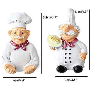 Adhesive Resin Fat Chef Utility Wall Hook Rack Hanger Sticky Cable Plug Holder Art