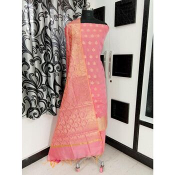 Attractive Banarasi Cotton Silk Dress Material, Suit With Jacquard Work