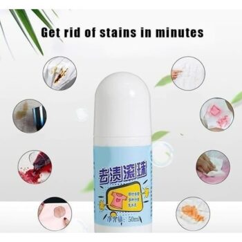 Cloth Stain Remover - Cloth Oil Stain Remover Portable Powerful Decontamination Cleaning Pen Fabric Dust Cleaner 50 ml