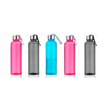 Designer Water Bottle for Home & Kitchen, School, College, Office (Multicolor) Unbreakable Plastic Water Bottle - 1 L (Pack of 5)