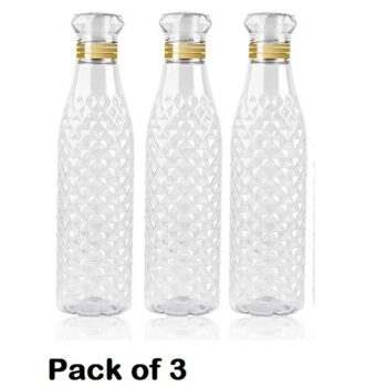 Diamond Crystal Fridge Bottle for Office, Home, School, Travelling, Gym, Yoga (Pack Of 3)
