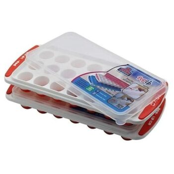 Pop Round Freezer Ice Cube Tray Easy Release Push Pop Out with Lid