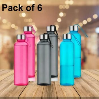 Excellent Water Bottle For Office Use, Kitchen Use, Plastic Water Bottle for Fridge 1000 ml Bottle (Pack of 6)