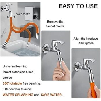 Faucet Pipe - 360° Flexible Silicone Health Faucet, Water Pipe, Water Faucet for Kitchen and Bathroom Use