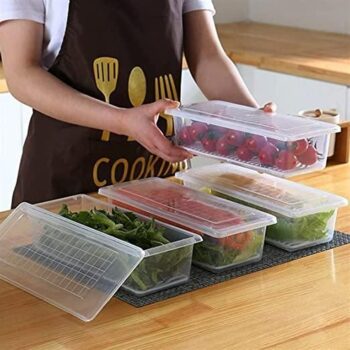 Grocery Container - Freezer Storage Containers Keep Fresh for Storing Fruits, Vegetables - 750 ml Polypropylene Utility Container (Pack of 2)