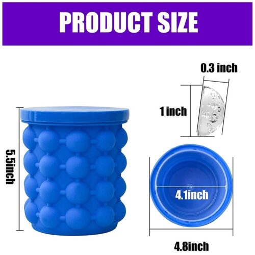 Ice Cube Maker Bucket With Lid Tray Large Silicone Ice Bucket Ice Cube Mould and Container Box