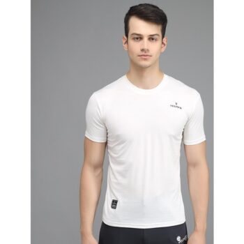 Lycra Tshirt Solid Half Sleeves Men's T-Shirt