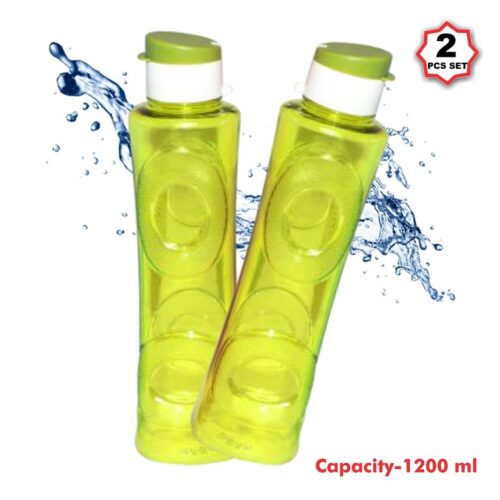 Magic Unbreakable Plastic Fridge Water Bottles 1.2 Litre, Set of 2