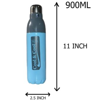 Round Shape Spill Proof Glass Water Bottle (900 ML)