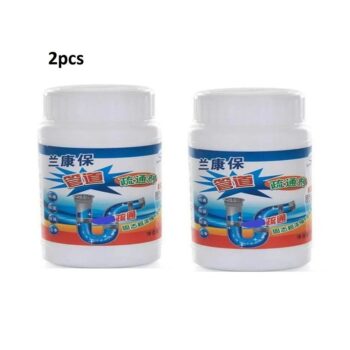 Sink Drain Cleaner - Drain Cleaner & Clog Block Remover Powder (Pack of 2)