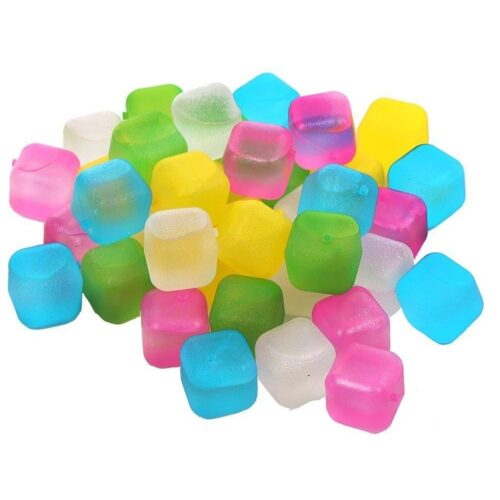 Square Reusable Ice Cubes Filled with Water (Pack of 20)