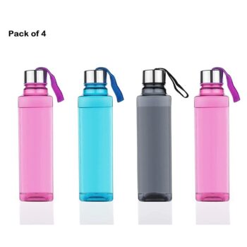Square Strap Water Bottle 1000ml (Pack of 4)
