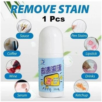 Stain Remover Roll - Portable Powerful Decontamination Cleaning Pen Cloth Oil Stain Remover Fabric Dust Cleaner Brush For Travel Household (50ml Pack Of 1)