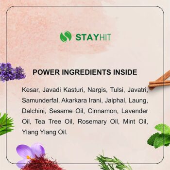 StayHit Ayurveda 100% Pure & Natural Penis Enlargement Oil, Improves Perfomance & Boost Energy (30ml)