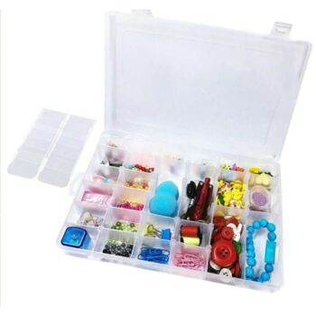 Storage Box- 36 Compartment with Adjustable Dividers