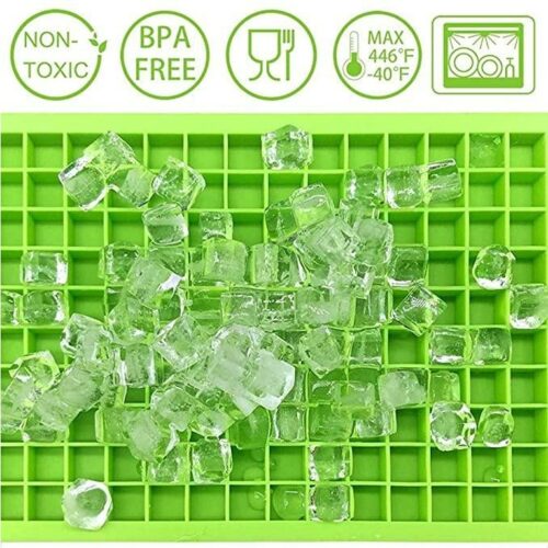 Swadish Ice Cube Mould - 160 Grid Small Ice Cube Molds Easy Release Crushed Ice Cube for Chilling Whiskey Cocktail
