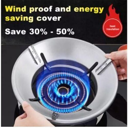 Windshield Bracket Gas Stove Energy Saving Cover Disk Fire Reflection Windproof Stand (Pack of 1)
